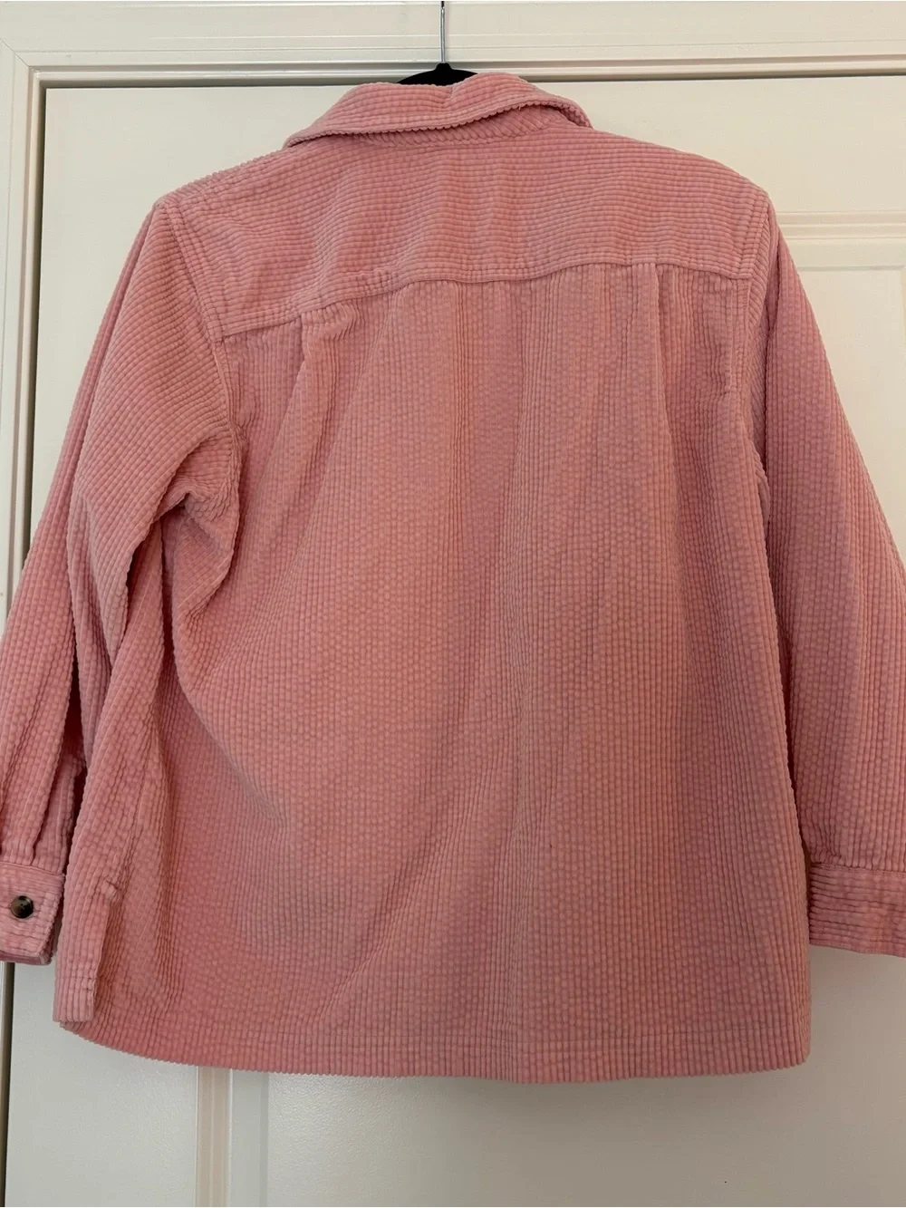L.L. Bean Women’s Pink Corduroy Cotton Button-Up Shacket